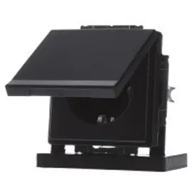 Busch-Jaeger Klappdeckelsteckdose 20 EUK-885 Schwarz 1 St.