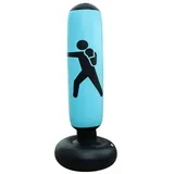 Sport-Knight® Standboxsack Standboxsack aufblasbar – 160 cm Boxsack, für Kickboxen & Stressabbau, Strapazierfähiges PVC schwarz