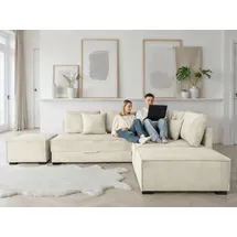 Home Affaire Eckcouch Polyester 3-Sitzer Beige