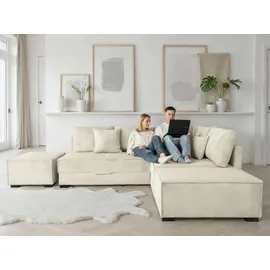 Home Affaire Eckcouch Polyester 3-Sitzer Beige