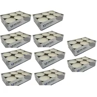 hillfield® 120 Maxi Teelichter im Alubecher, Weiß, Maxilicht, Jumbo Teelichter, ohne Duft, Kerzen, Teelicht, Aluminiumhülle, Gastronomie Qualität