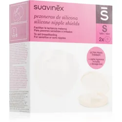 Suavinex Zero Zero Silicone Nipple Shields Brustwarzenschutz Größe S 21 mm 2 St.