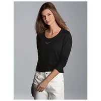 TRIGEMA Longsleeve »TRIGEMA Langarmshirt mit Kristallsteinen«, (1 tlg.) Trigema