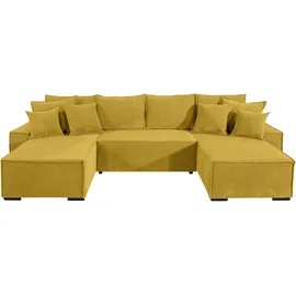 Collection AB Wohnlandschaft Polyester U-Form 3-Sitzer terracotta