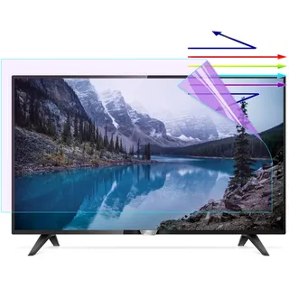 Blendfreier TV-Bildschirmschutz für 42-75 Zoll, Innen- und Außenbereich, matt, kratzfest, Anti-Blaulicht-Schutzfolie für Sony, Samsung, Hisense, LG usw / 65in 1440x809mm