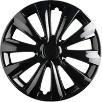Trimak Radkappen 13-14-15-16 Zoll 4er Set Radzierblenden Silber Schwarz Schlagfest, Schwarz / 16-Zoll-Radkappen, ABS Kunststoff, Schlagfest, Hochwertig schwarz