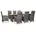 vidaXL Garten-Essgruppe 9-tlg grau 46047