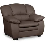 Ledersessel - cocoa - Echtleder Sessel Cocktailsessel Fernsehsessel