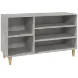 vidaXL Schuhregal Betongrau 102x36x60 cm Holzwerkstoff
