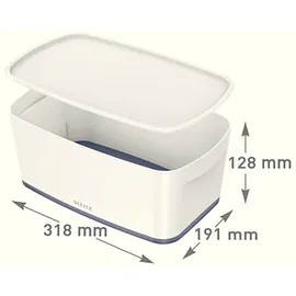 Leitz MyBox Aufbewahrungsbox 31,8 x 19,1 x 12,8 cm 1-tlg. weiß/grau