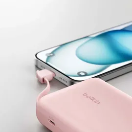 Belkin BoostCharge - Powerbank - mit integriertem Kabel - 10000 mAh - 20 Watt - 3 A - Fast Charge - 2 Ausgabeanschlussst