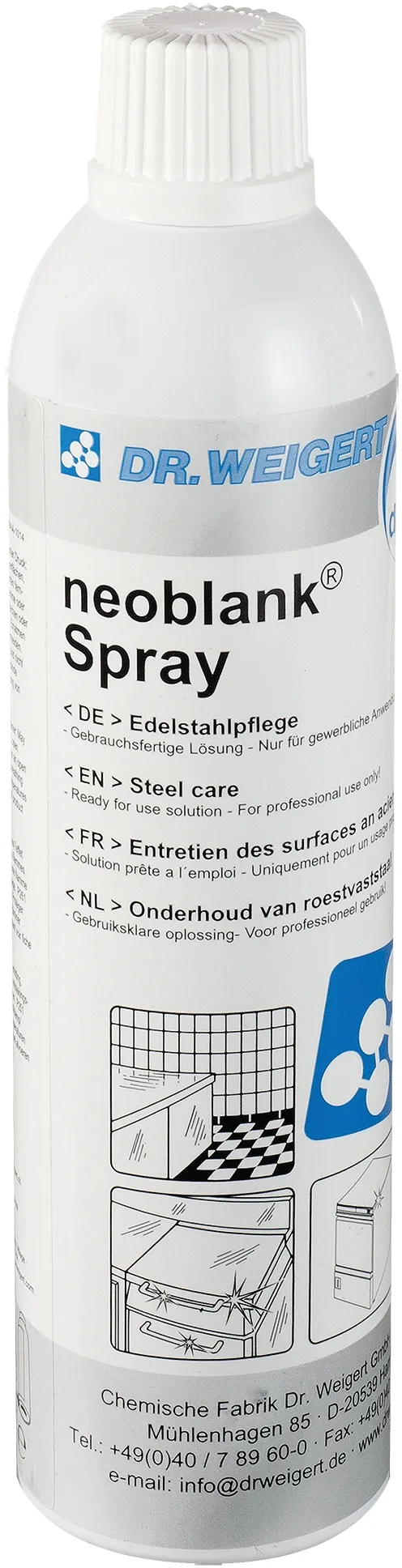 GASTRO STAR Dr. Weigert neoblank® Edelstahlreiniger Spray 400 ml gebrauchsfertig