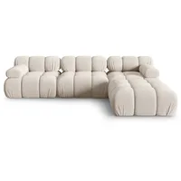 Micadoni Sofa Bellis, modular 4-Sitzer mit flachem Modul beige