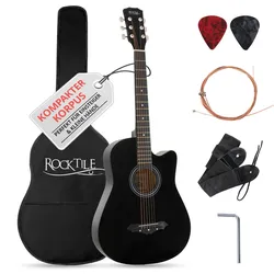 Rocktile WSD-5C-BK Slim Line Westerngitarren Set Black