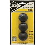Dunlop Squashbälle Pro doppelGelb, 3 Stück im Blister, Offizieller Turnier-Squashball