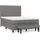 vidaXL Boxspringbett mit Matratze Dunkelgrau 140x200 cm Stoff vidaXL