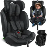 KIDIZ Autokindersitz, Kinderautositz 1-12 Jahre, Mitwachsend, Gruppe 1+2+3, 9-36 kg Autositz schwarz