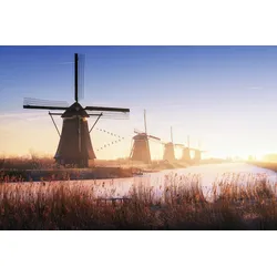 Fototapete PAPERMOON "Photo-Art JUAN PABLO DE, WINDMÜHLEN", bunt, B:2,50m L:1,86m, Vlies, Tapeten
