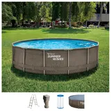 Summer Waves Active Frame Pool rund 457 x 106 cm braun