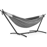 Tragbare Outdoor-campinghängematte Mit Gestell, Freistehende Hängematte Für Camping, Strand Und Reisen, Tragkraft 200 Kg, Grau