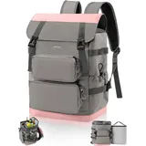 Odoland 2 in 1 Kühlrucksack - Separat Nutzbare Kühltasche 9L und 26L Hauptfach,
