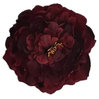 2474U Kunst-Blüte auf Clip Pfingstrose rot 10cm 2er-Set, naturgetreue