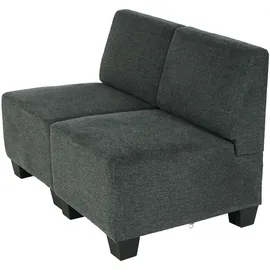 Mendler Couch Stoff 2-Sitzer Grau
