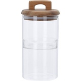 Excellent Houseware Glas für Lebensmittelaufbewahrung, Holzdeckel