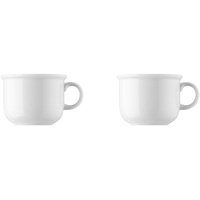 Thomas Porzellan Tasse Kaffee-Obertasse - TREND Weiß - 2 Stück, Porzellan, Porzellan, spülmaschinenfest und mikrowellengeeignet weiß