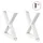 vidaXL Couchtischbeine 2 Stk. Weiß 60x(42-43,3) cm Stahl