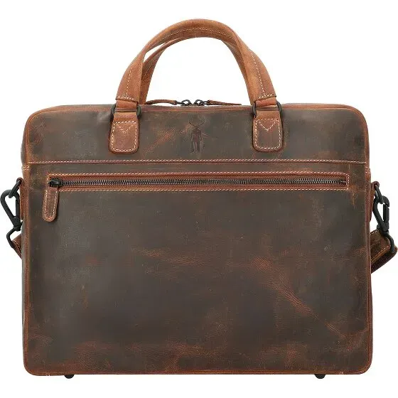Jack Kinsky Baltimore 8 Aktentasche Leder 40 cm Laptopfach  braun