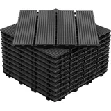Tolletour Terrassenfliesen 5m2 Holzfliesen Für Terrasse Balkon Terrassenfliesen Holz Fliesen Mit Klicksystem 30x30 Cm 55 Stück Anthrazit