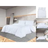 vidaXL Bettwäsche-Set Weiß 200 x 200 cm + 80 x 80 cm