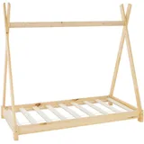 ML-Design Kinderbett Tipi 70 x 140 cm Kiefer natur beige