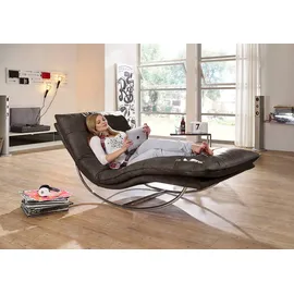 W.Schillig Relaxliege daily dreams Polyester 95 x 85 x 169 cm Braun mit Kissen