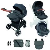 BabyGO Halime 3 in 1 grey Gestell black