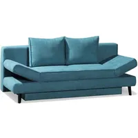 Schlafsofa Stanley Stoff Blau, Grün Petrol