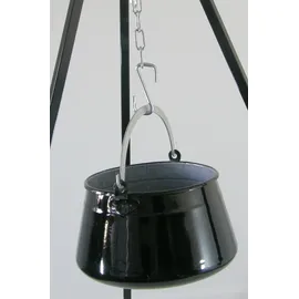 su-deco Gulaschkessel 6 Liter Stahl Schwarz
