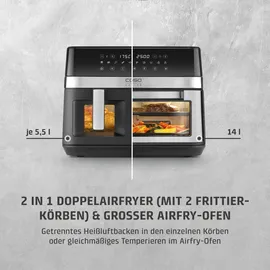 CASO Design AirFry DuoChef 3186 schwarz