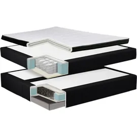 Inter Trading Boxspringbett Turin 180x200 cm Weiß