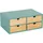 Relaxdays Aufbewahrungsbox 14 x 33 x 21 cm 4-tlg. mint/natur