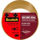 Scotch Verpackungsklebeband für einen sicheren Verschluss, Braun, 50 mm 50 m, 1 Rolle/Packung - Ideal zum Verschließen von Paketen und Kartons