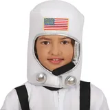 Fiestas Guirca Kostüm, Lotse Raumfahrer Helm Silber Karneval Kinder Erwachsene Astronaut Stim weiß