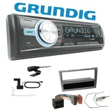 Grundig 1 DIN Autoradio Bluetooth DAB+USB für Opel Corsa C 2000-2004 aluminium