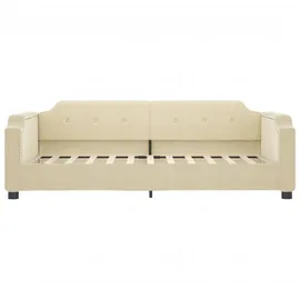 vidaXL Tagesbett Creme 100x200 cm Stoff
