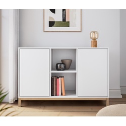 Tchibo - Sideboard - 120x40,5x86cm - braun - Holz / Eichenholz
