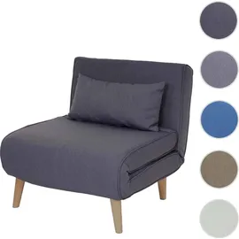 Mendler Schlafsessel HWC-D35 Stoff/Textil 0 x 0 x 0 cm Grau mit Schlaffunktion