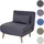 Mendler Schlafsessel HWC-D35 Stoff/Textil 0 x 0 x 0 cm Grau mit Schlaffunktion