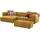W.Schillig Ecksofa "around-the-block, modern und elegant, bequem, L-Form", gelb (kurkuma z69), B:300cm H:66cm T:164cm, Longlife Xtra-Leder Z69: Das feinnarbige, gedeckte Softleder Z69 besticht durch seine außergewöhnliche Weichheit im trendigen »Vintage-Look«,