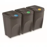 Prosperplast Sortibox Mülleimer 105 l Grau